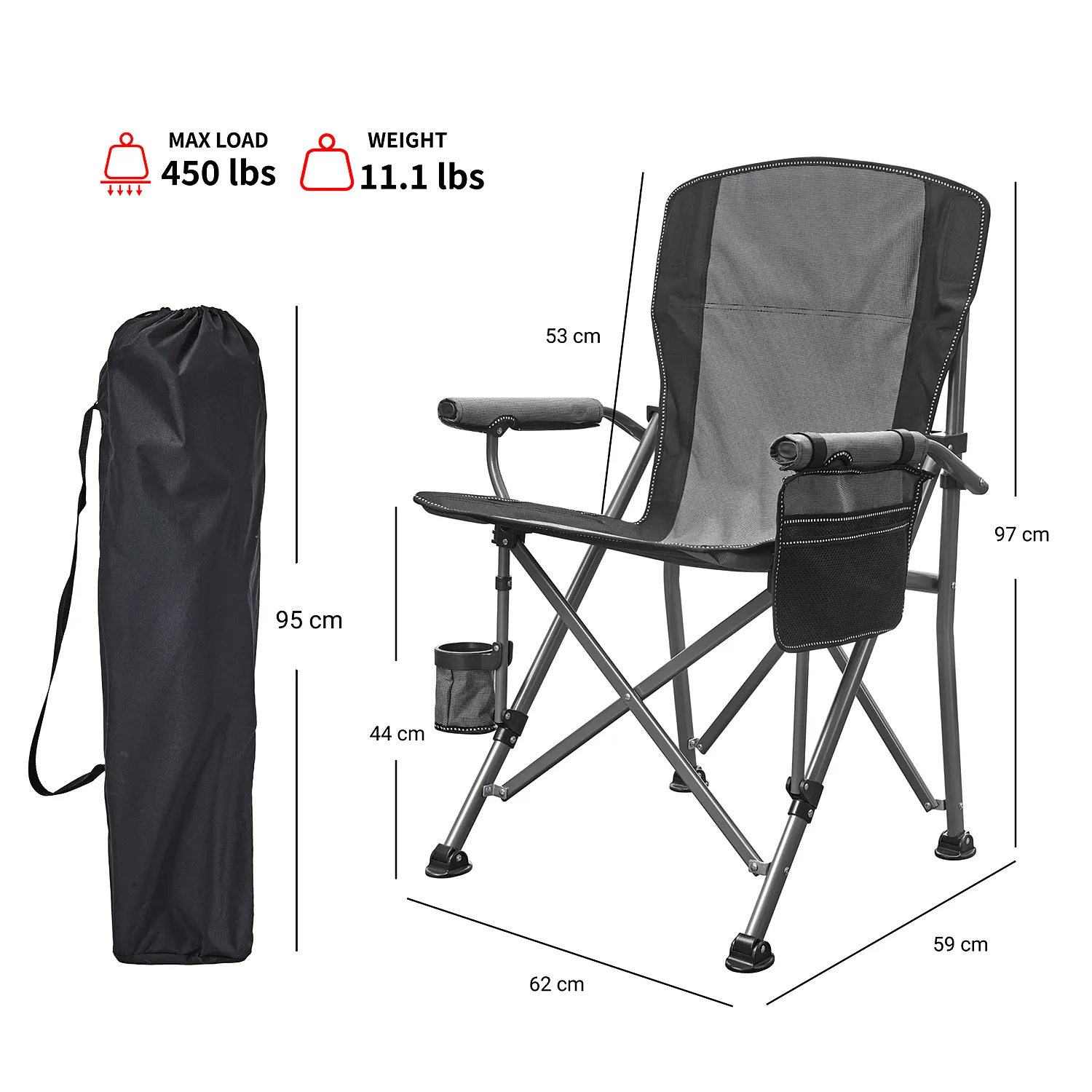 Chaise de camping personnalisée de 4.5 kg transportable pour pique-nique et voyage chaises pliantes d'extérieur pour le pique-nique et la pêche le camping et la plage