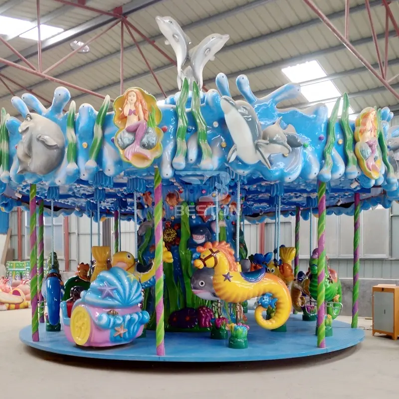 Fairground Merry Go Round Outdoor Park Carrusel Paseos a la venta