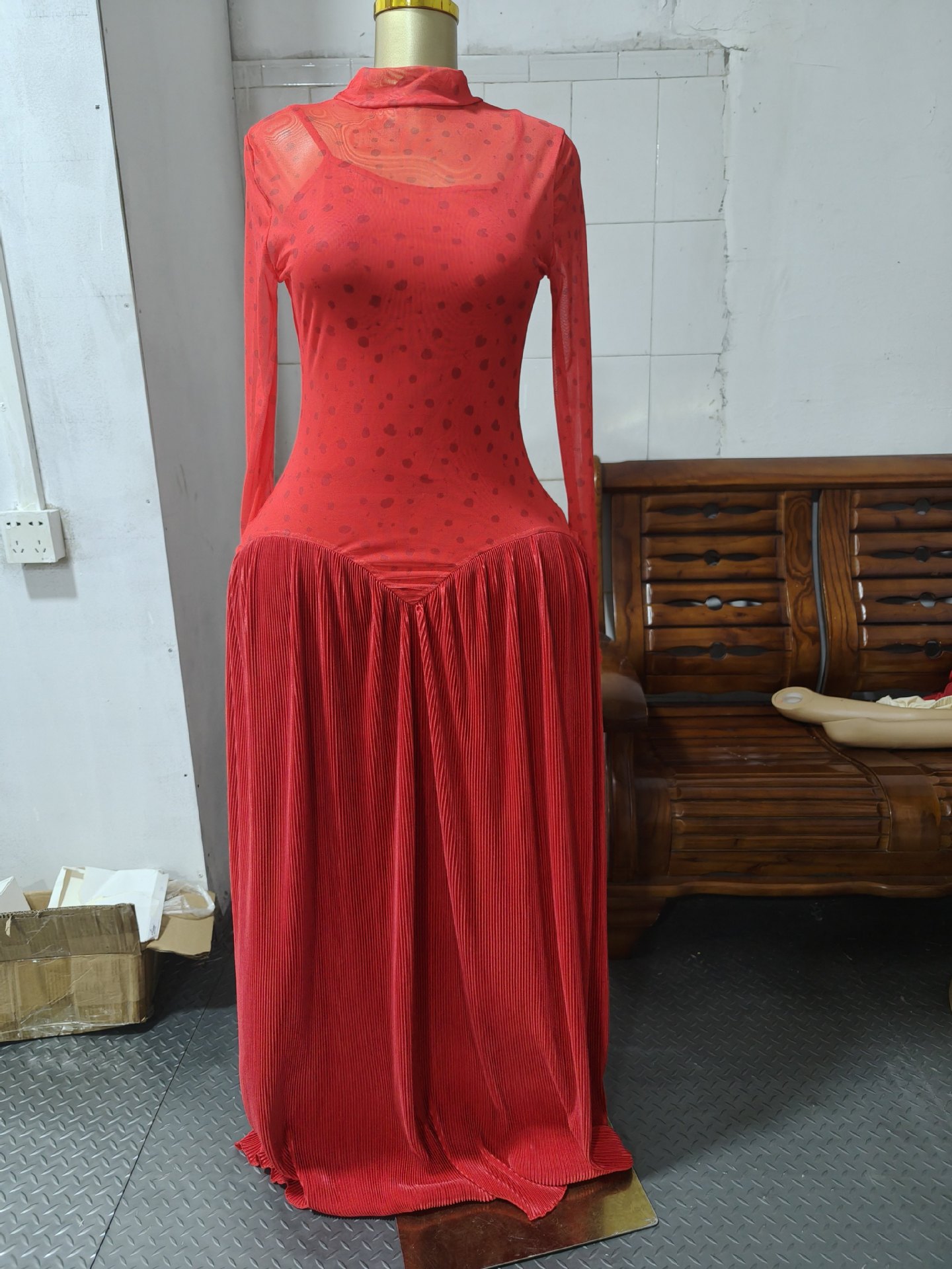 Rouge-avec intérieur-extensible