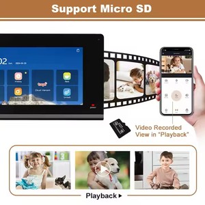 Wifi de pantalla de 7 pulgadas con tarjeta de identificación y sistema de timbre de videoportero de desbloqueo - Product Image 2
