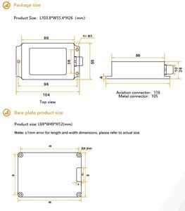 BWSENSING Dual Axis Inclinometer BWS4800 Accuracy 0.008 Deg <strong>Analog</strong> and Digital <strong>Output</strong> RS232 0-20mA <strong>Tilt</strong> Angle <strong>Sensor</strong> - Product Image 3