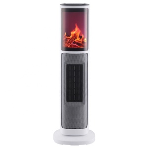 <strong>2</strong> Heat Settings 1400/1500W, 220-240V 50Hz Flame <strong>PTC</strong> Ceramic LED Display Room Temperature Fan <strong>Heater</strong> with 8 Hours Timer for Home - Product Image 1