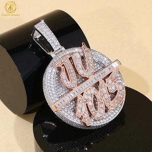 שרשרת תליון vs moissanite מותאם אישית שרשרת תליון עם שרשרת מקובלת & קסם מויסניט באיכות פרימיום תליונים וקמעות