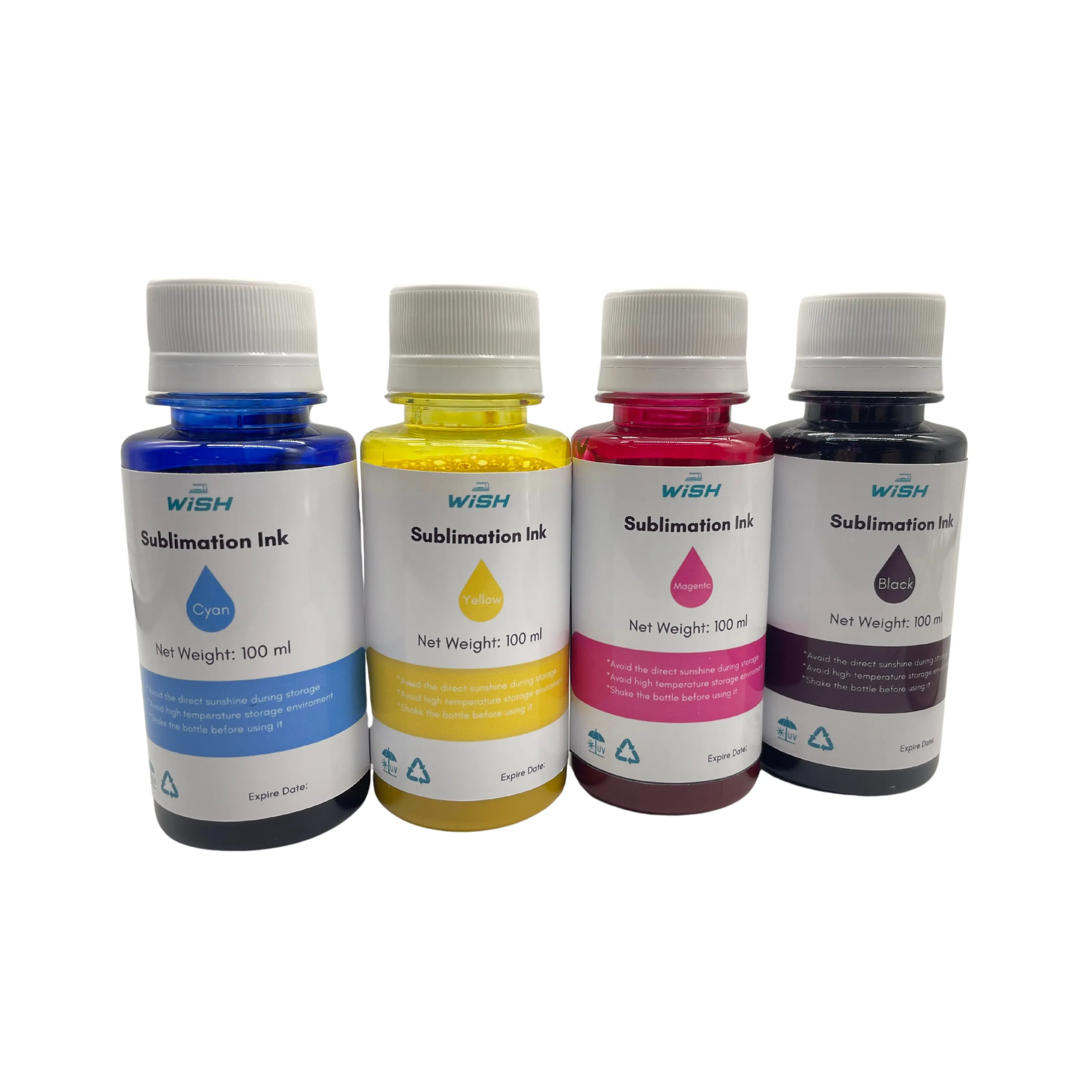 Tinta de sublimación para impresoras Epson 100mL CMYK alta tasa de transferencia