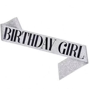 シニー誕生日サッシお誕生日おめでとう女の子サッシローズゴールド女王誕生日サッシパーティーデコレーション