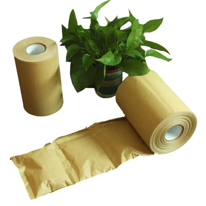 Pacote de papel kraft 100% biodegradável do envoltório do coxim do ar para o transporte protetor
