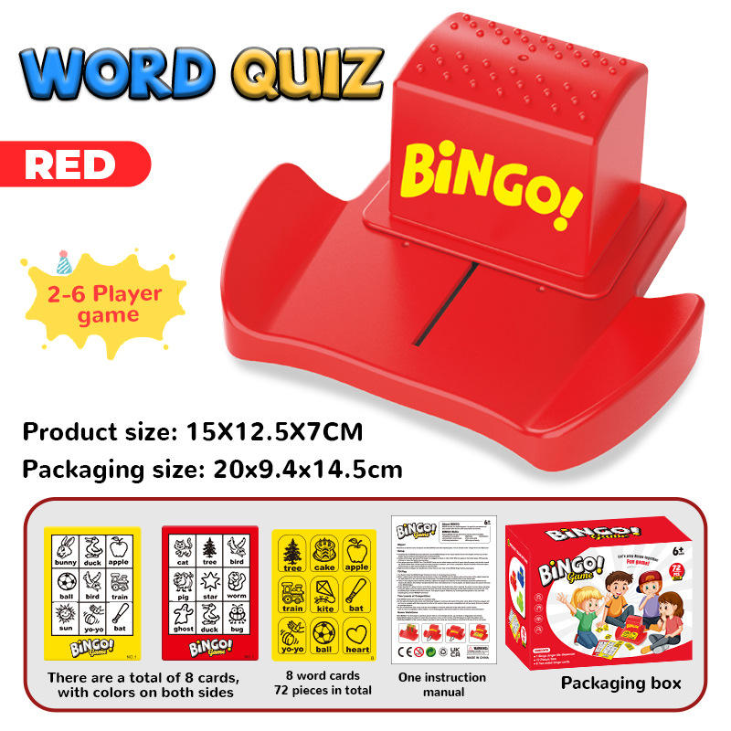 Machine de bingo rouge-emballage anglais
