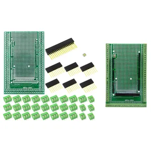 Arduino Mega 2560/MEGA2560 R3 için rtmçift taraflı PCB prototip vida Terminal bloğu kalkanı kurulu kiti ile uyumlu