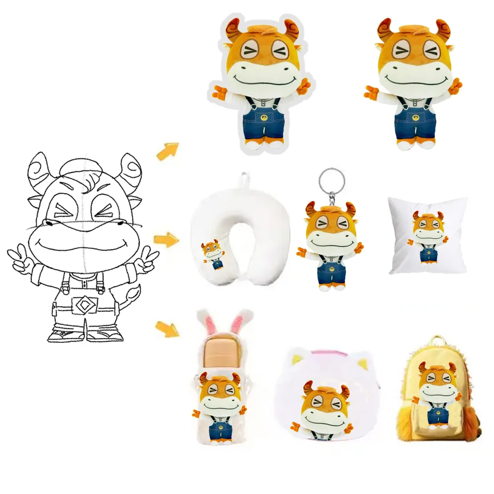 CustomPlushMaker personnalisé Logo fait doux peluche ours poupée Oem parlant léopard personnage peluche porte-clés oreiller Anime jouet personnalisé