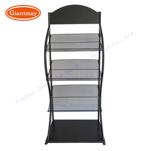 Bền bán buôn 3 lớp kim loại miễn phí thường vụ Tạp Chí báo <span class=keywords><strong>Rack</strong></span> hiển thị - Product Image 1