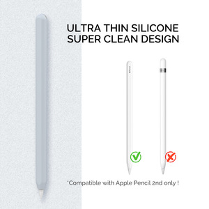 Apple Pencil2ケースカバー用の小売ボックス付きApplePencil第2世代用の超薄型スリーブシリコンスキンカバー - Product Image 4
