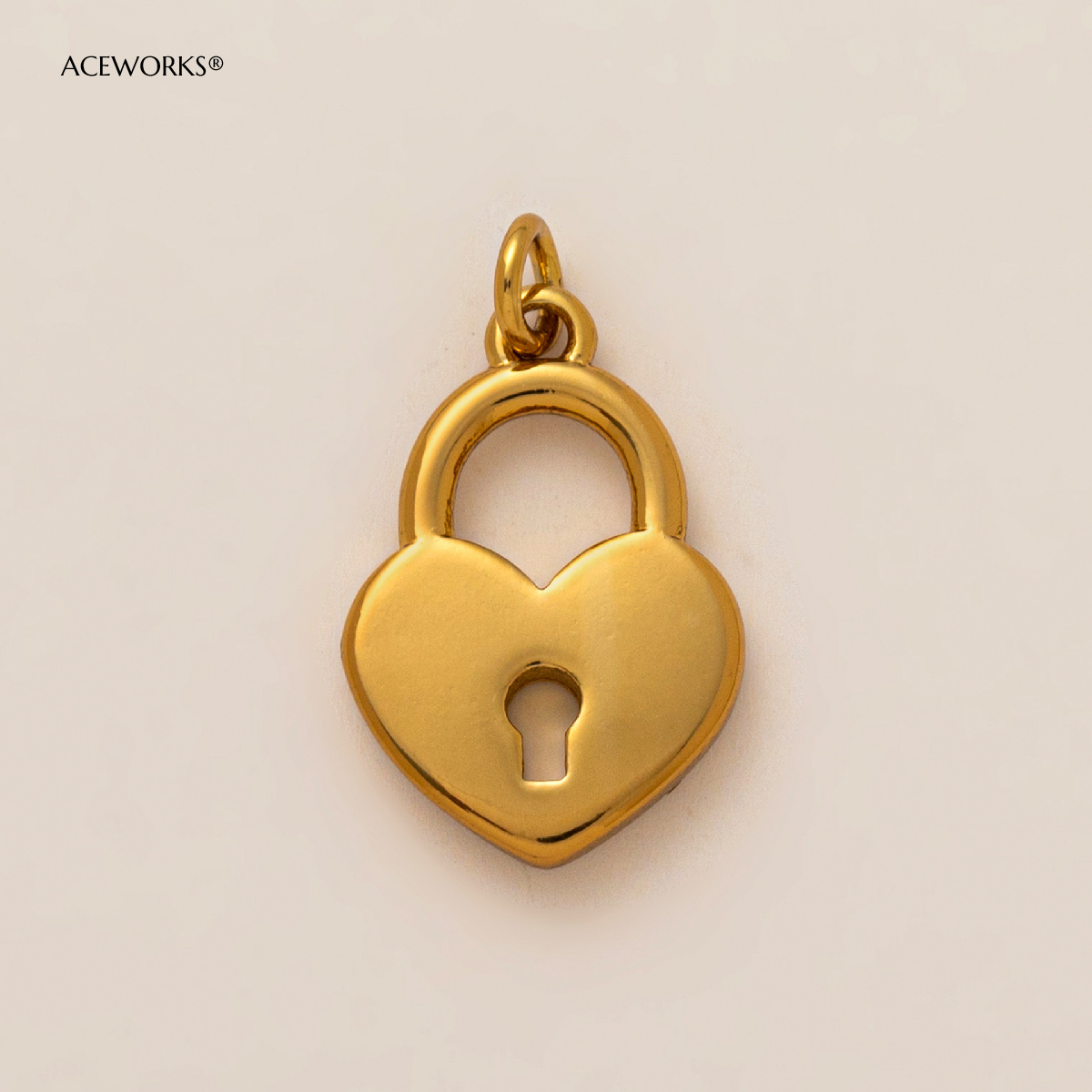 Breloque cadenas d'amour doré
