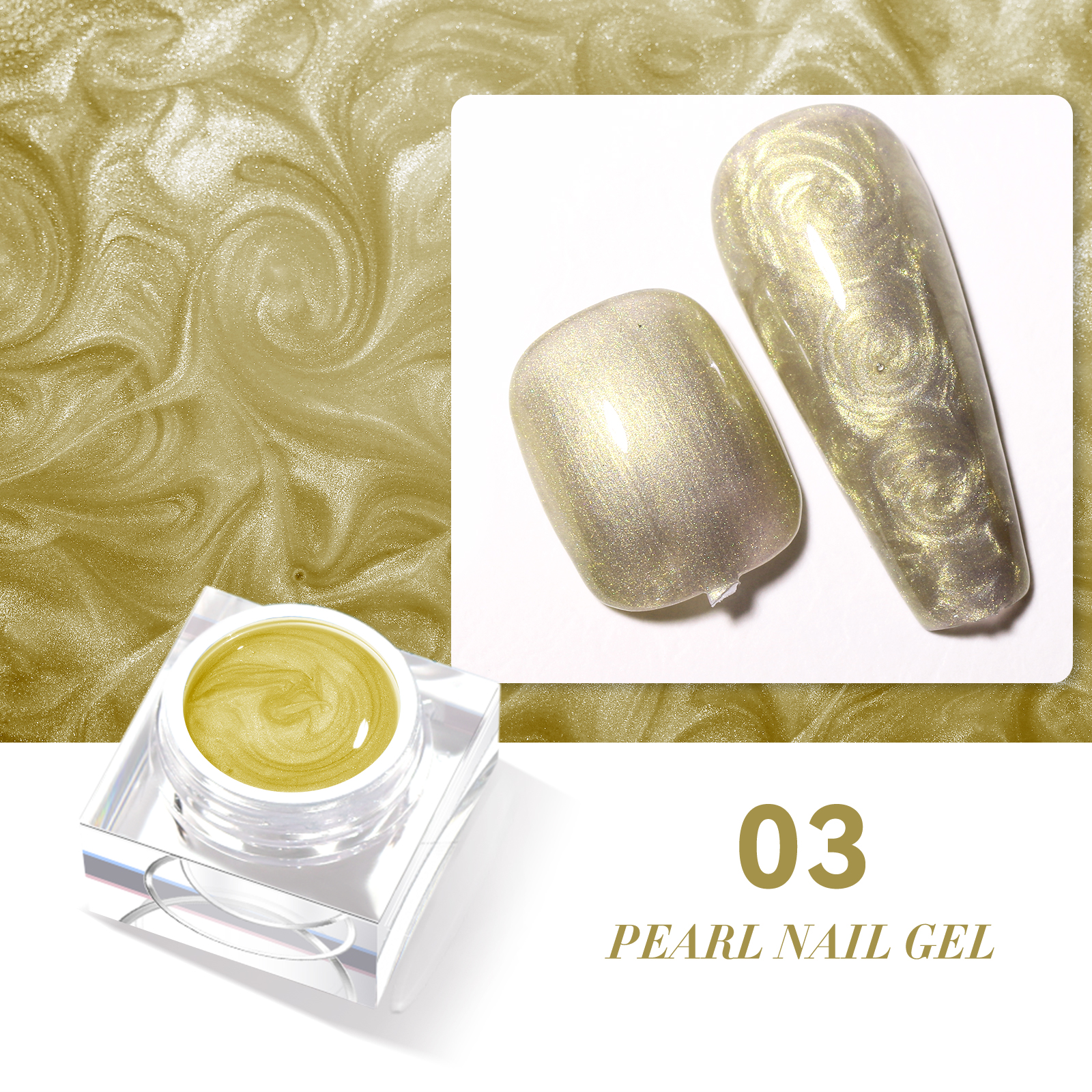 #03 Gel de uñas perlado