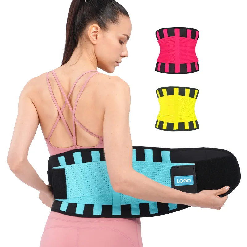 Custom Breathable Adjustable Sweat Waist Trimmer Belt Back Support Slimming Band Waist Support