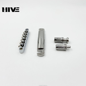 12弦LP电吉他-分开的上下调谐钉桥弦张紧器和弦托组-银色 - Product Image 5
