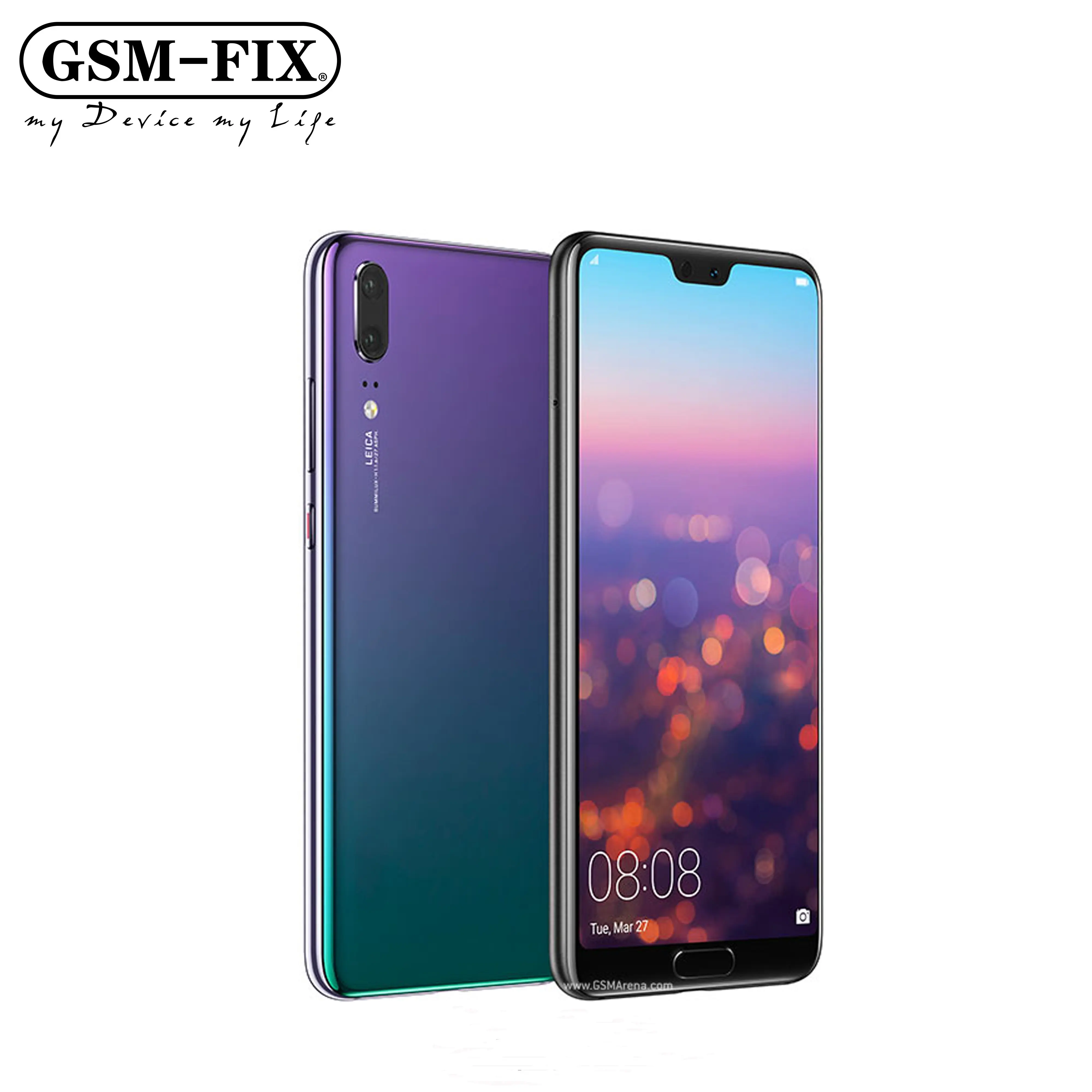 GSM-FIX Wholesale Telemóveis Originais Desbloqueados Android 4G Smartphone 40MP 3x Câmera Zoom Óptico Para HuaWei P20