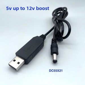5V ถึง8.4V/9V/12V สายชาร์จ USB เพิ่ม2A 1M Micro-USB Type-C Jacketed PVC สำหรับอุปกรณ์มือถือและ DC5.5 * 2.1เราเตอร์ - Product Image 3
