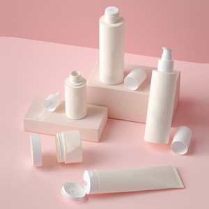 Conjunto de embalagens de cosméticos para viagem, frasco dispensador de soro e óleo de 30 ml, frasco de creme facial de 50 ml, frasco de toner de 80 ml, frasco de bomba de loção e toner de 100 ml