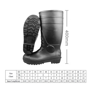 Üst düzey S5 Wellington Unisex anti-statik PVC ayakkabılar çelik ayak ve orta taban madencilik tarım su geçirmez iş güvenlik yağmur çizmeleri - Product Image 3