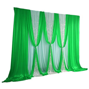 3*4m tùy chỉnh Màu Xanh Hoàng gia màu Đỏ đám cưới Backdrop rèm với Swag <span class=keywords><strong>sequin</strong></span> màn tổ chức sự kiện bên trang trí đám cưới - Product Image 6