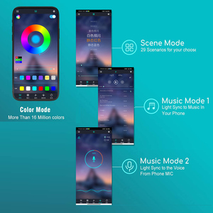 R-GB App Control, Multicolor, Music Mode, Dimmable, 4 Pods Underglow <strong>RGB</strong> <strong>Led</strong> Rock Lights, <strong>RGB</strong> Working Lamp - Product Image 5