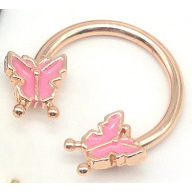 Rose Gold Pink Butterfly