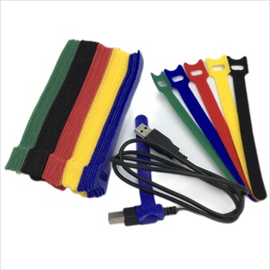 Correa de sujeción de doble cara reutilizable, gancho de autosujeción, correa de pulgada, Logo personalizado impreso, de vuelta a atrás, lazo de Cable - Product Image 3