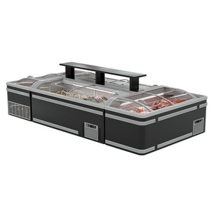 Cold Food Display Deep Chest Freezer Glass on Top <strong>Aht</strong> Curved Freezer Island Freezer Fridge <strong>for</strong> <strong>Sale</strong> with Colorful Led - Product Image 5