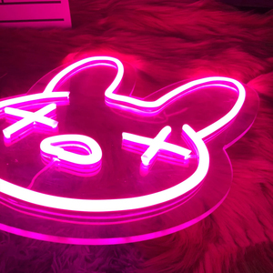 Özel Neon işaret tavşan uzaktan kumanda kötü Bunny neon işık dekor çocuk doğum günü noel kişiselleştirilmiş hediye pembe parti olay için - Product Image 6