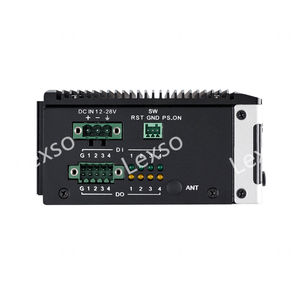 Advantech-Mini PC de ordenador industrial sin ventilador, dispositivo Intel Atom E3940 QC SoC con puertos aislados GbE COM y DIO, carril DIN - Product Image 3