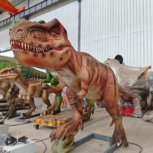 Parque de diversión simulado T Rex estatua realista tamaño completo Tyrannosaurus Rex Animatronics dinosaurio para exhibición
