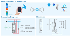 ATMS1601 nuovo Design automatico controllo APP WiFi Auto Smart Timer Controller acquisti di panico per la casa intelligente - Product Image 2