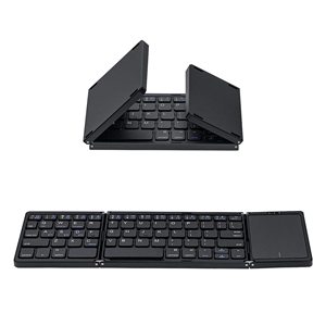 New <strong>bluetooth</strong> <strong>Keyboard</strong> Foldable Ultra-thin Portable Foldable <strong>Keyboard</strong> Folding Wireless <strong>Keyboard</strong> <strong>with</strong> Trackpad for Tablet - Product Image 1