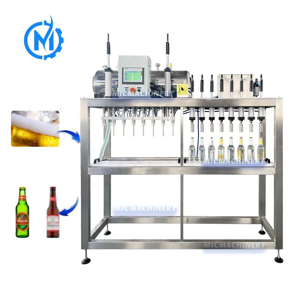 Máquina de llenado Manual de vino, bebidas carbonizadas, de vidrio, semiautomática
