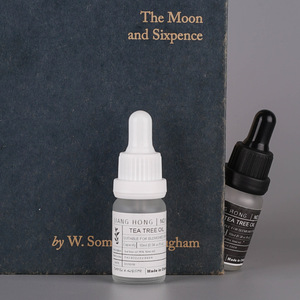 10 ML şeffaf buzlu yuvarlak özel etiketler cam Mini parfüm uçucu yağ damlalıklı şişeler  - Product Image 3