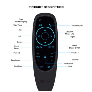 Denetleyici G10S Pro BT hava fare ile arkadan aydınlatmalı destek sesli arama hareket algılama ve IR öğrenme uzaktan kumanda - Product Image 3