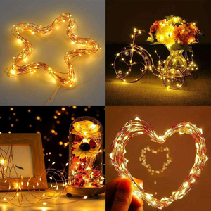 LED String Batterie Fernbedienung Silber Kupferdraht Lichterketten String Twinkle Fee LED Kupfer Lichterketten LED Fee - Product Image 6