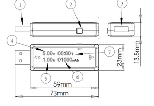 capacity Mobile power testing tester Battery capacity tester V20 <strong>USB</strong> voltage ammeter Power
