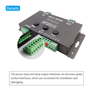 Controlador decodificador DMX512 SP201E DC5V 24V SPI, señal direccionable IC RGB LED Pixel 5 canales salida PWM 2811 2812 1903 tiras