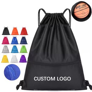 Venta al por mayor barato impermeable mochila con cordón dibujar gimnasio cadena bolsa para exteriores Casual cordón bolsas mochila personalizada - Product Image 3
