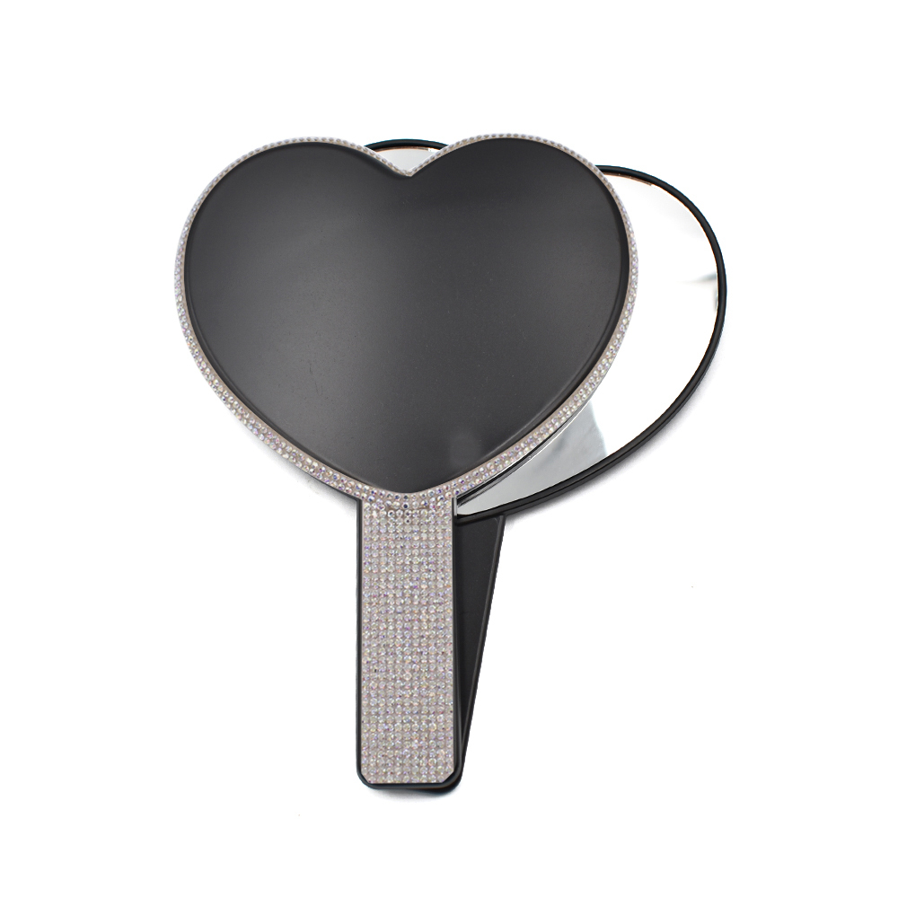 espejo de corazón negro