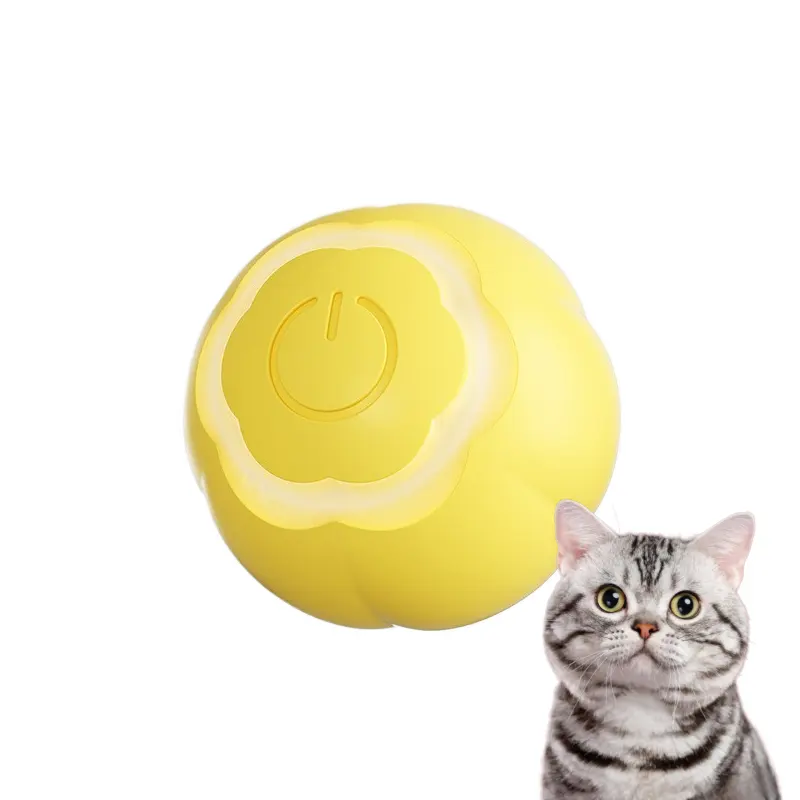 Juguetes eléctricos inteligentes para gatos, bola rodante automática, entrenamiento de gatos recargable, juguetes interactivos para interiores con movimiento automático para mascotas
