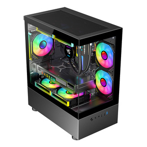 Estuche de computadora personalizado Estuche de juegos de computadora micro ATX negro Estuches de computadora especiales Torres de juegos de escritorio - Product Image 3
