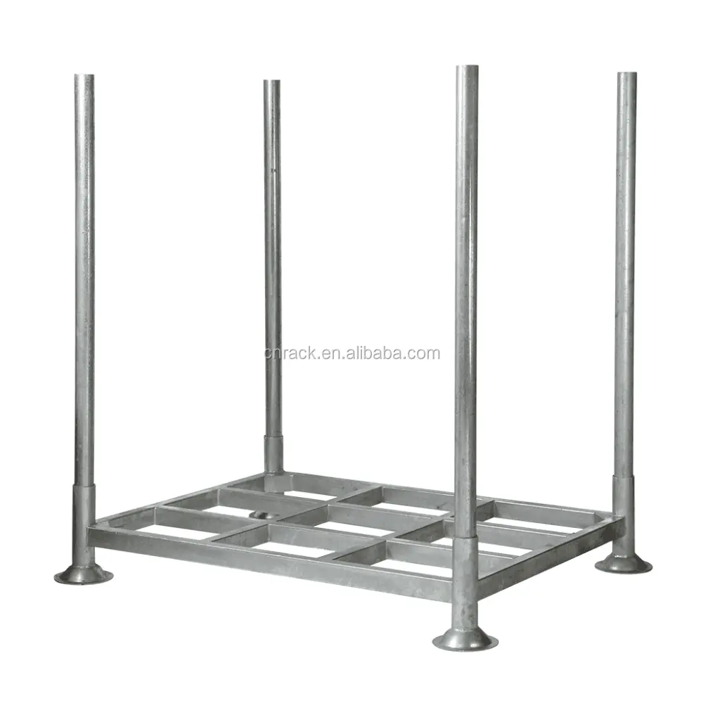 Xếp Chồng Pallet Heavy Duty Stack Rack Mạ Kẽm Cho Lưu Trữ Ngoài Trời Di Động