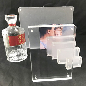 定制尺寸桌面显示器自立无框透明亚克力磁性相框 - Product Image 2