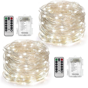 13キーで防水リモートコントロールフェアリーライトバッテリー式8モードタイマーストリング銅線LEDストリングライト - Product Image 3