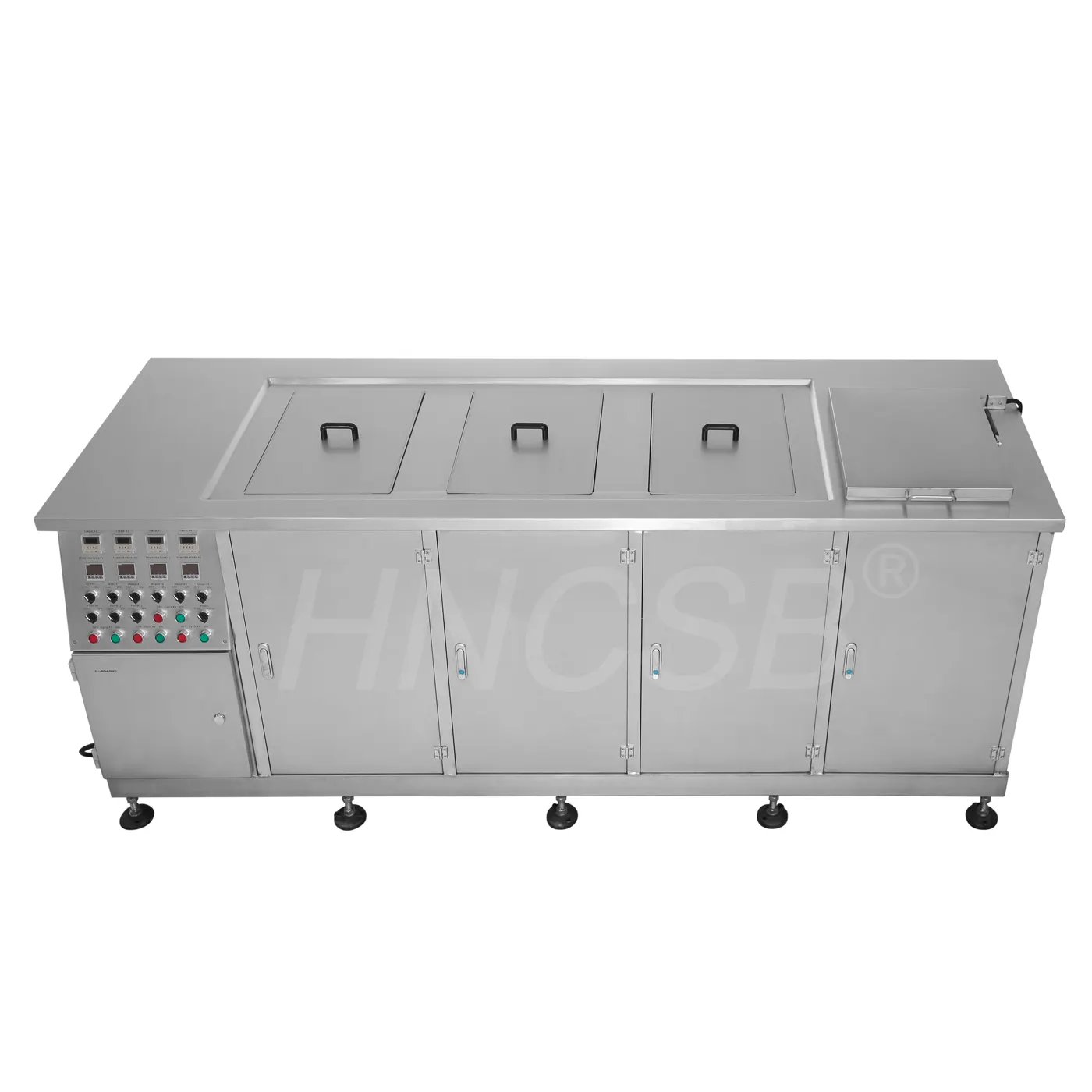 HNCSB 4タンク超音波クリーナー、乾燥および溶剤リサイクルシステムを備えた産業用自動車部品超音波洗浄機