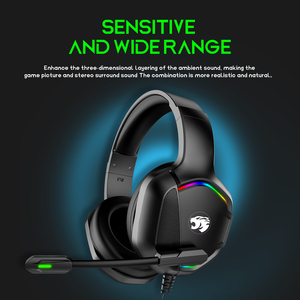 HIFI סטריאו wired רעש מבטל משחקי אוזניות אוזניות עם מיקרופון RGB עבור מחשב אוזניות משחק ps45 מתג xbox