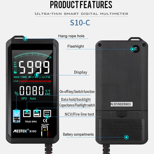 Multímetro digital Smart DC Bar True RMS Auto Tester Condensador de transistor profesional Multímetro de pantalla a color táctil - Product Image 6