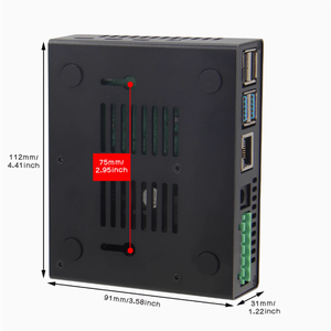 Raspberry Pi 4 Ultra sottile AMP Music Player Kit di raffreddamento incorporato stile NUC in lega di alluminio Case AMPi DIY sistema Audio - Product Image 4
